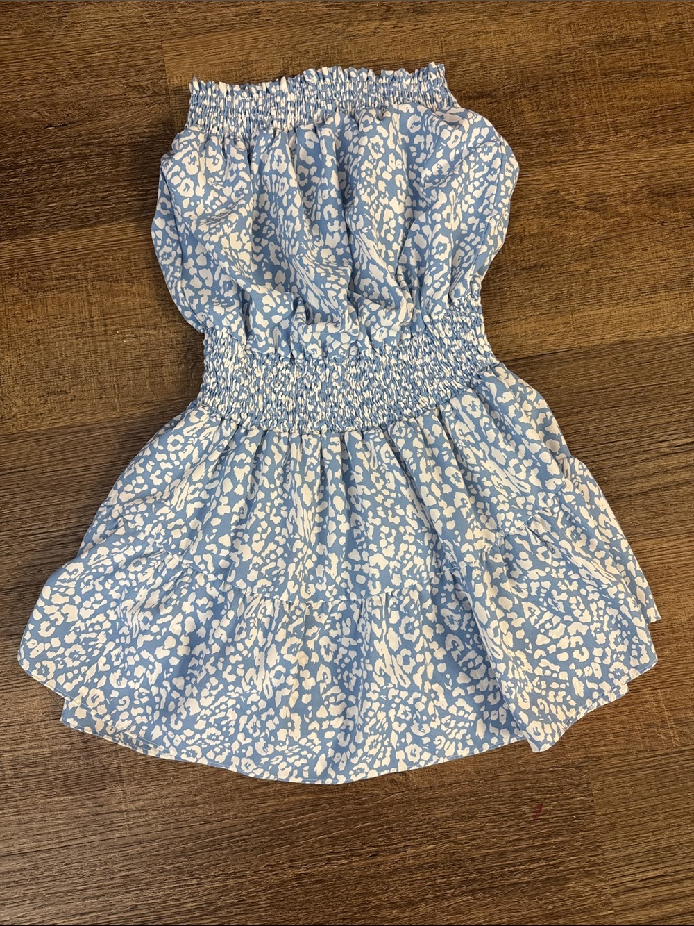 Womens day + Moon Blue Smocked Waist Sundress size Small Slip on